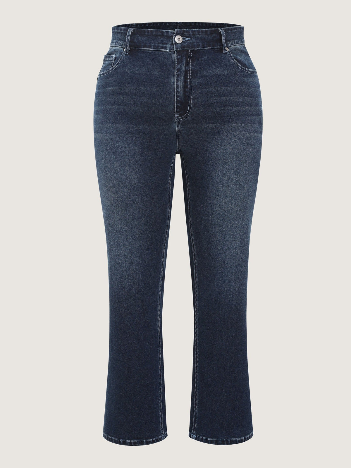 Stretchy Washed High Waist Wide Leg Jeans
