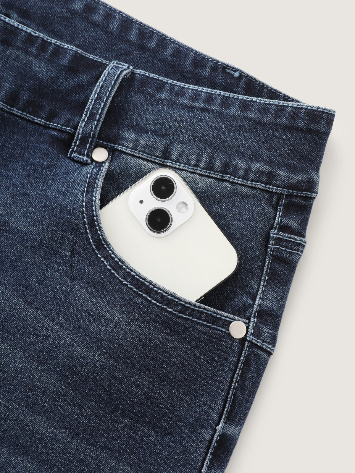 Stretchy Washed High Waist Wide Leg Jeans
