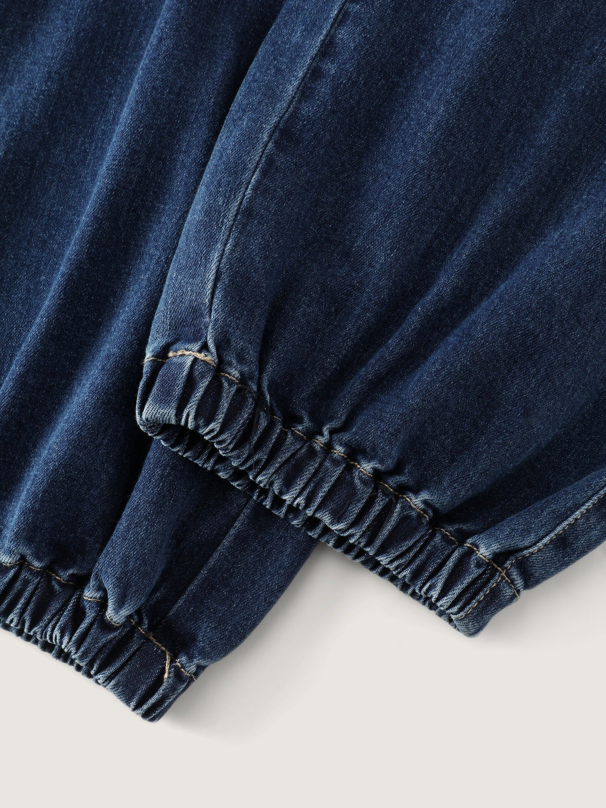 Stretchy Elastic Waist Cargo Pocket Jogger Jeans