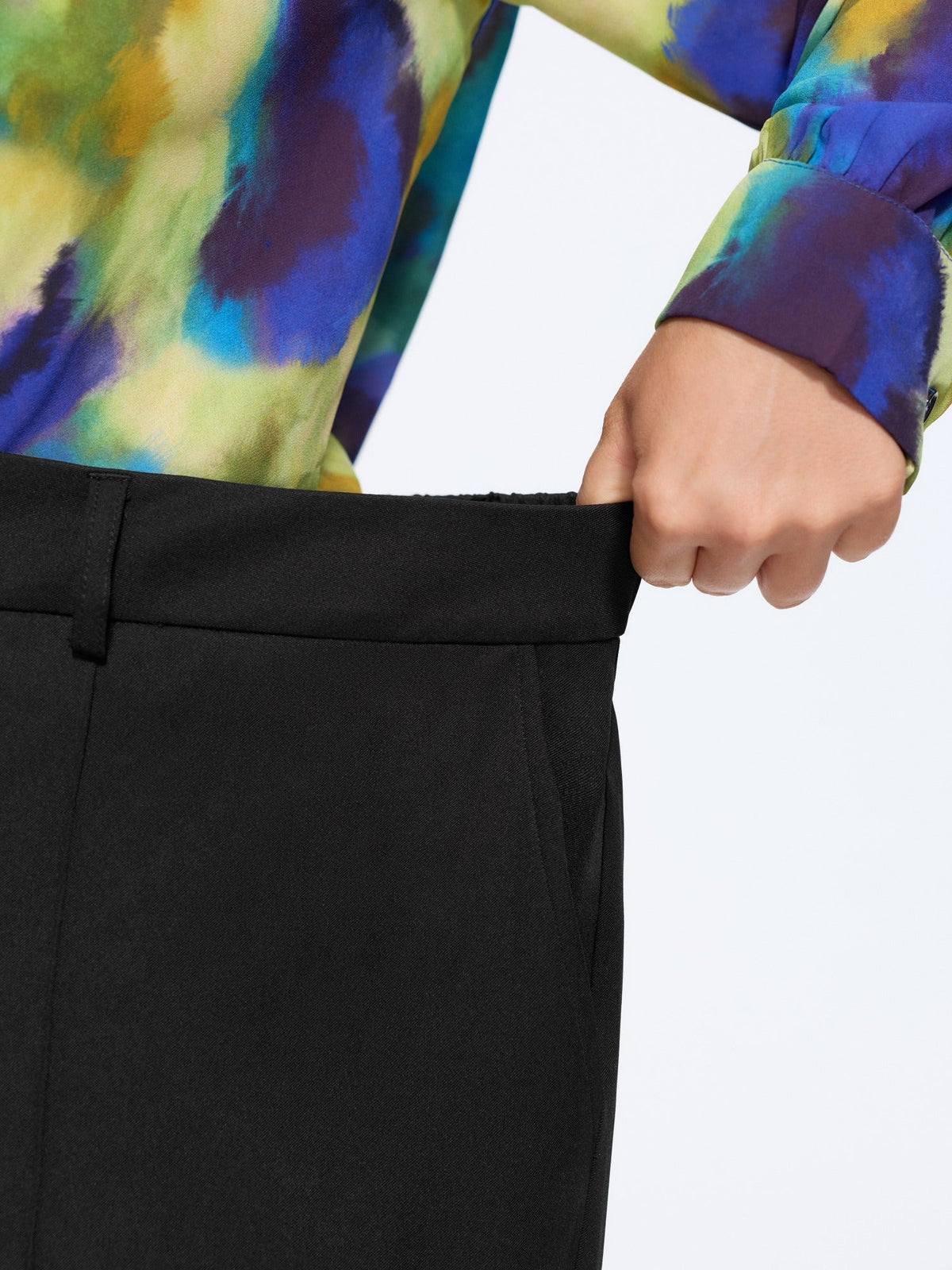 Plain Cropped Straight Leg Pants