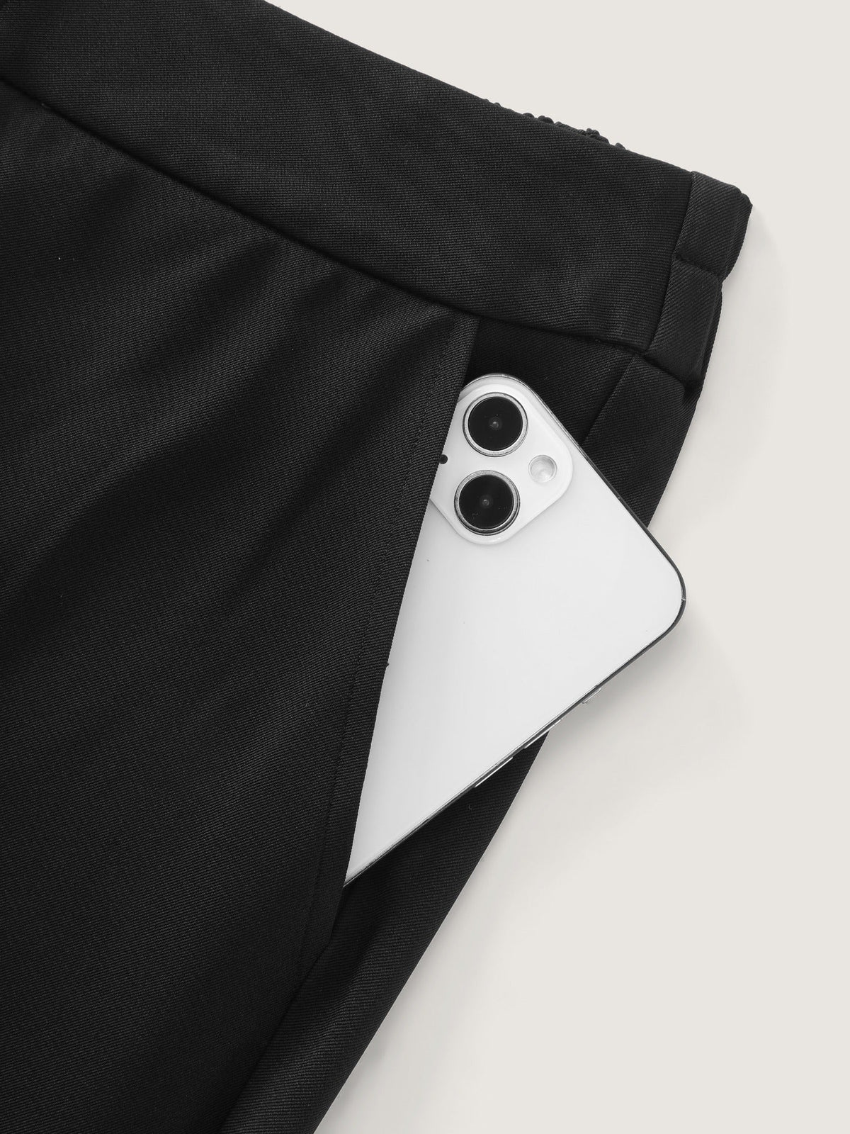 Plain Cropped Straight Leg Pants