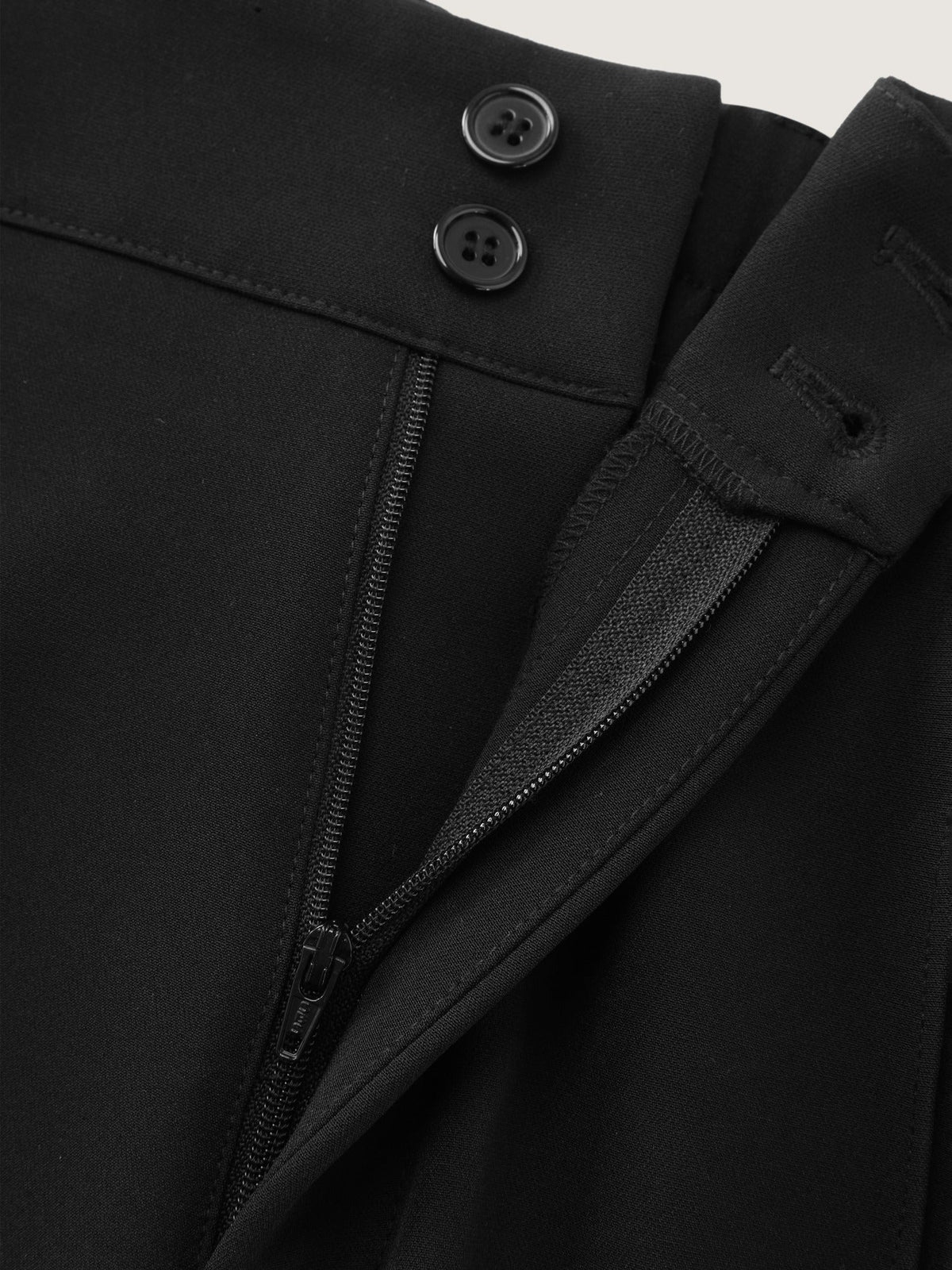 Stretchy Double Button Center Crease Flare Pants
