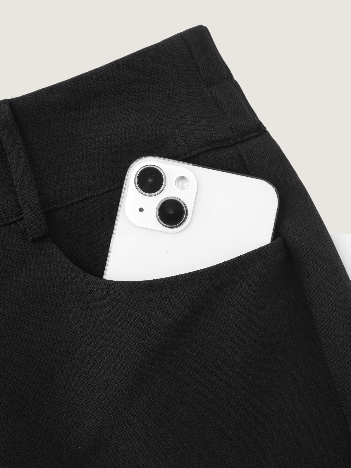 Stretchy Double Button Center Crease Flare Pants
