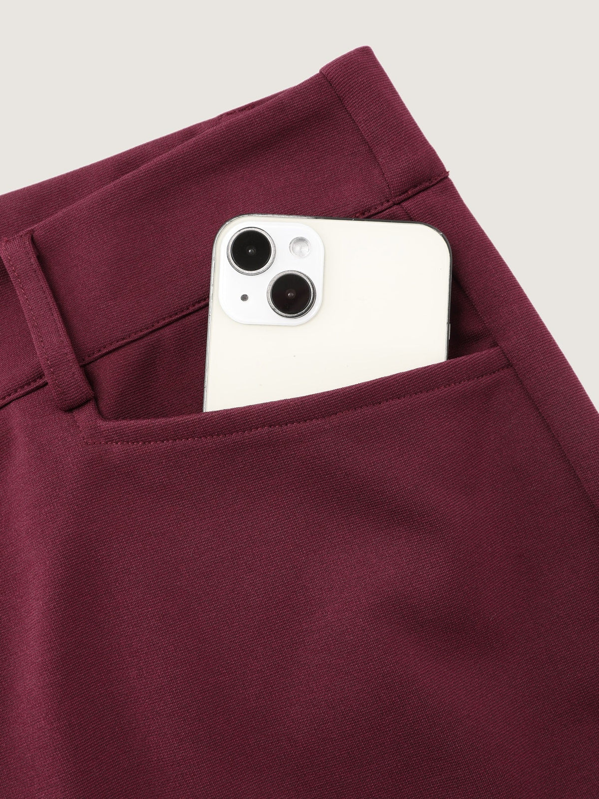 Stretch Button Zipper Flare Pants