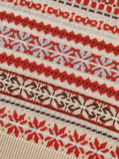 Vintage Geometric Jacquard Sweater Vest